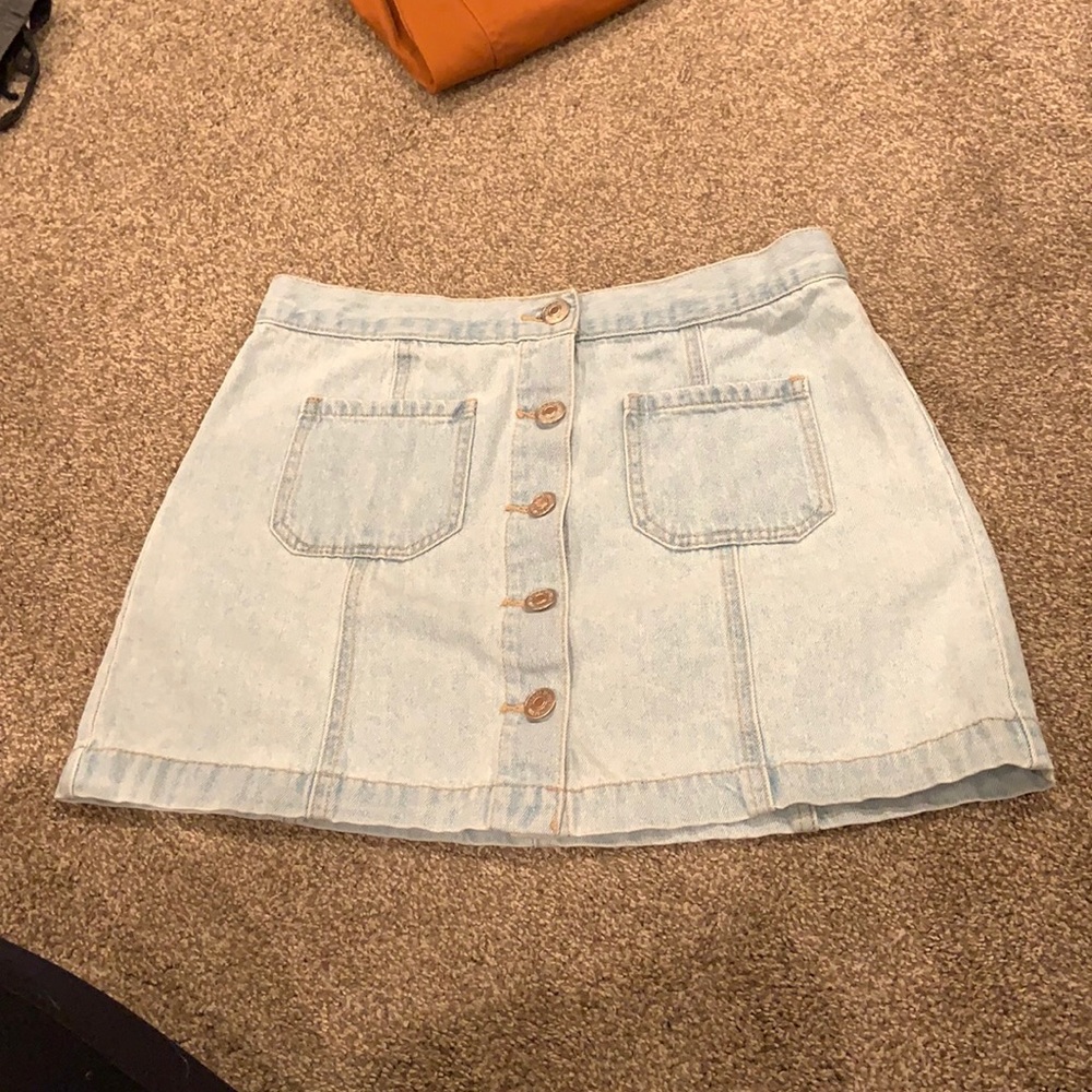 Mini Jean button up skirt